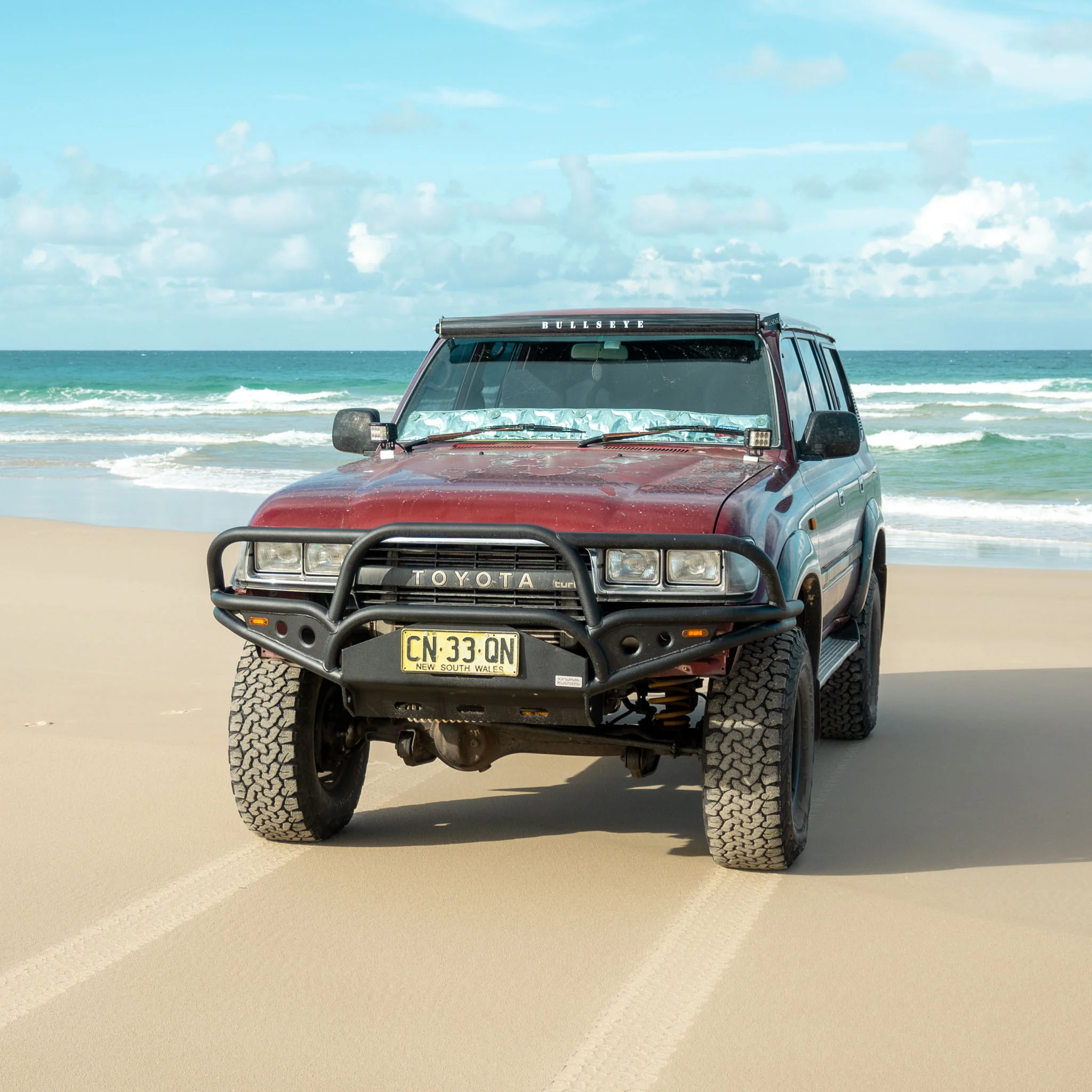 Toyota Landcruiser 80 Series 50" Curved Windscreen Mounting Brackets - Image 2
